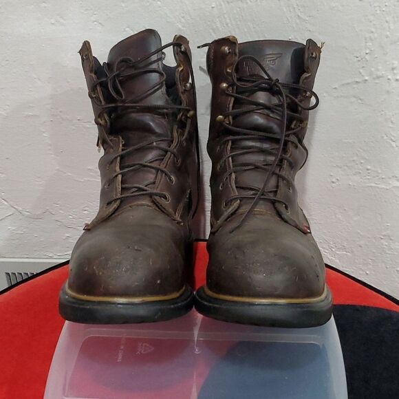 Red Wings 4200 High Steel Toe Boots in Brown Leather Size 10